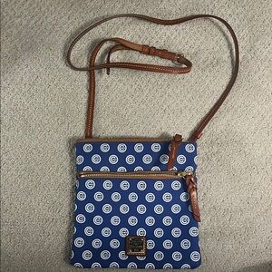 Dooney & Bourke Blue and Brown Chicago Cubs Crossbody Bag